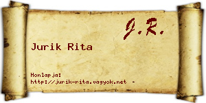 Jurik Rita névjegykártya